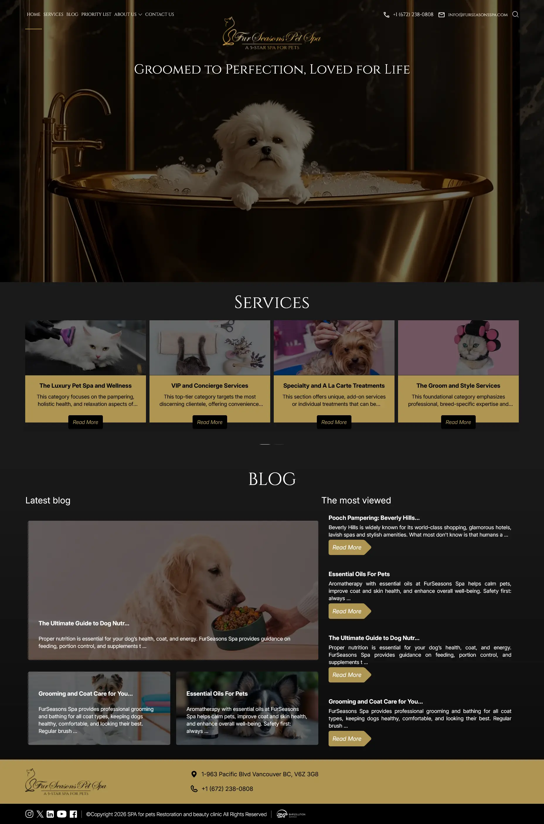 طراحی سایت furseasonsspa